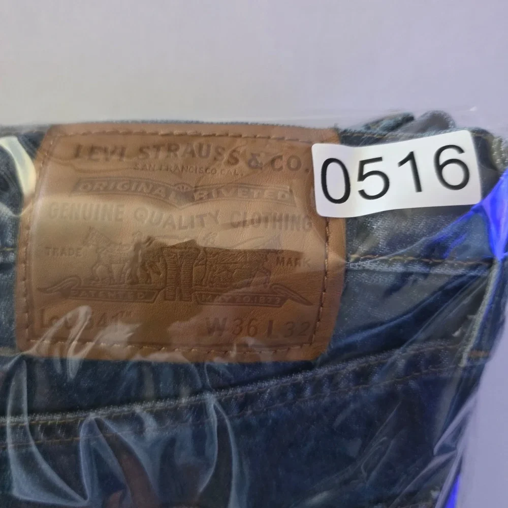 Levis 541 Athletic Taper Jeans Mens 36x28 Blue Denim BIG E Dark Wash